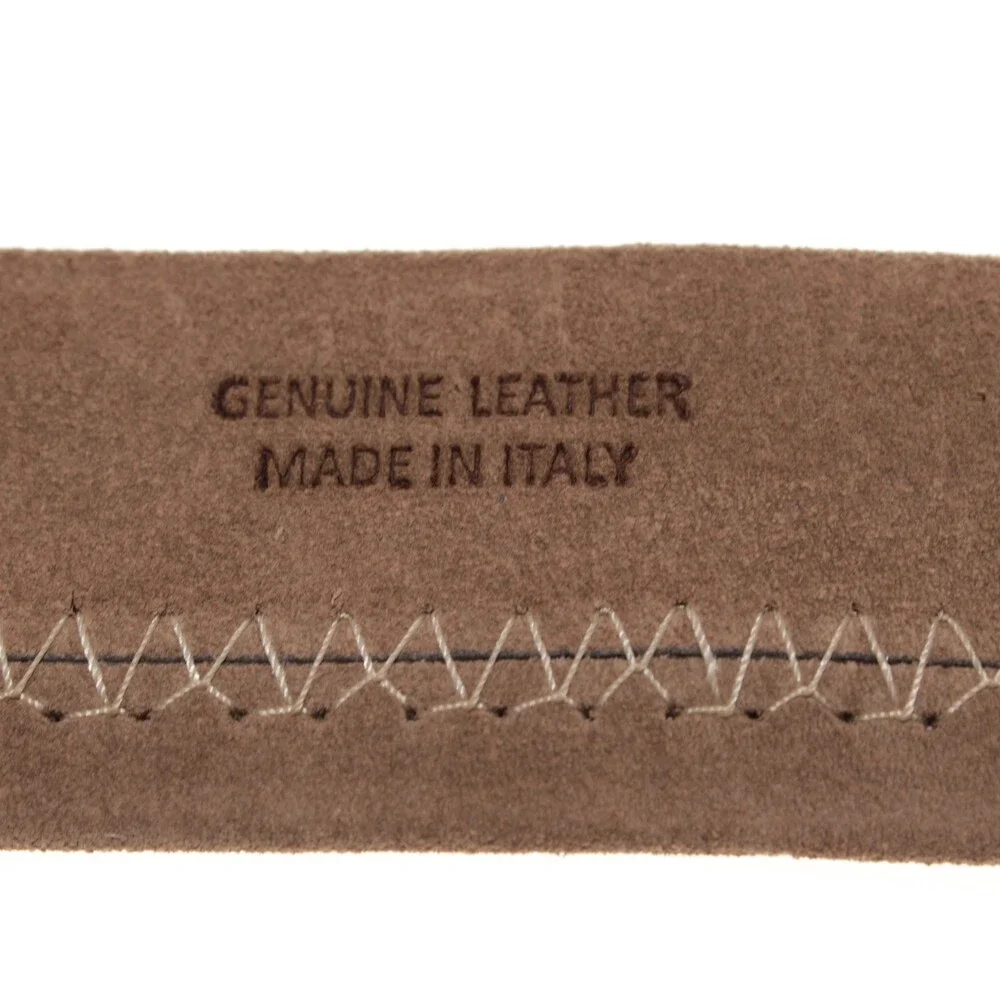Di Bianco NWT Cut to Size Dress Belt In Solid Brown Suede Leather One Size